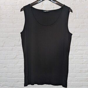 Lauren Ralp Lauren 100% cotton Black ribbed Tank Top for Women XL